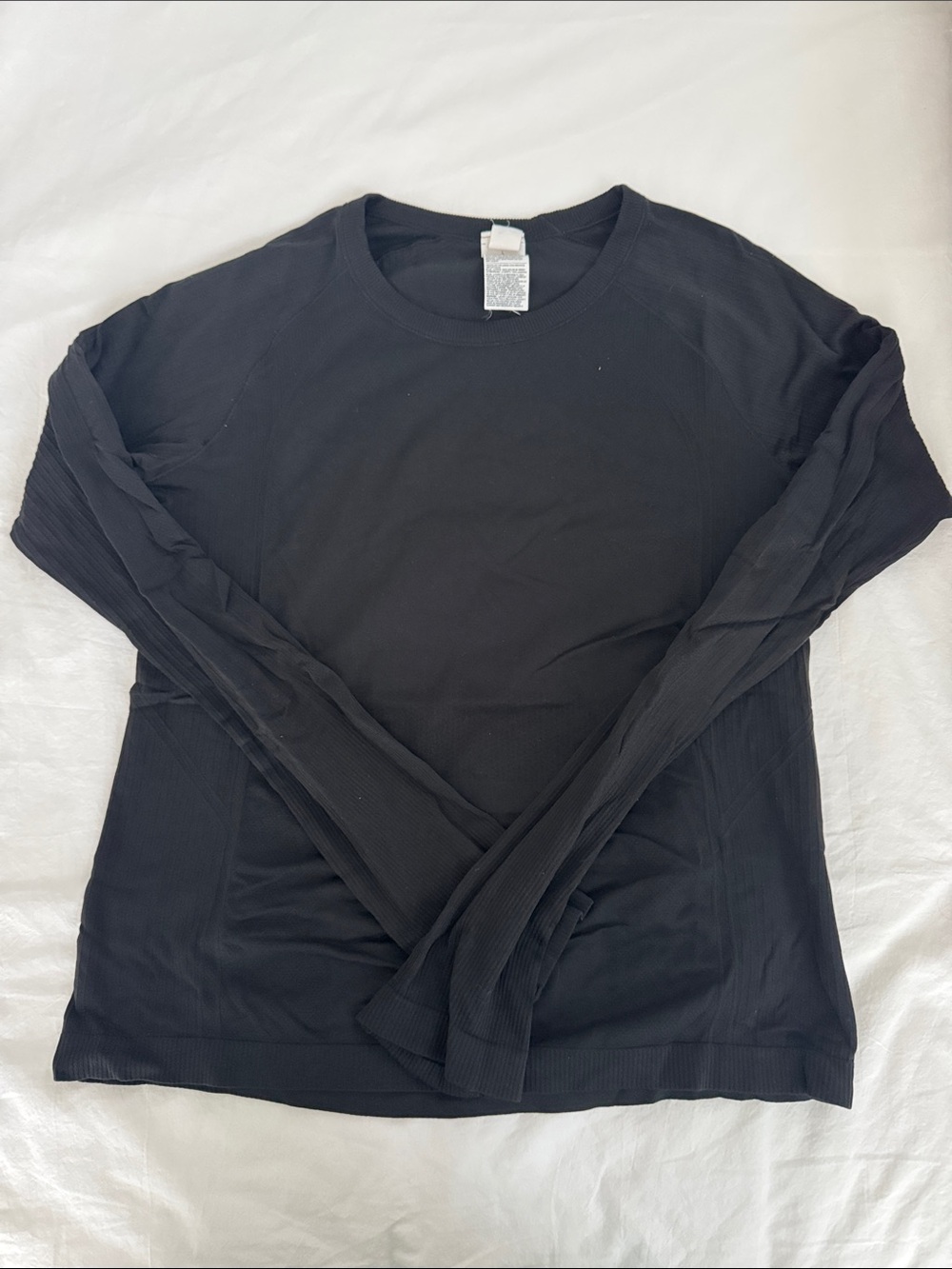 Long Sleeve Athletic Top - black